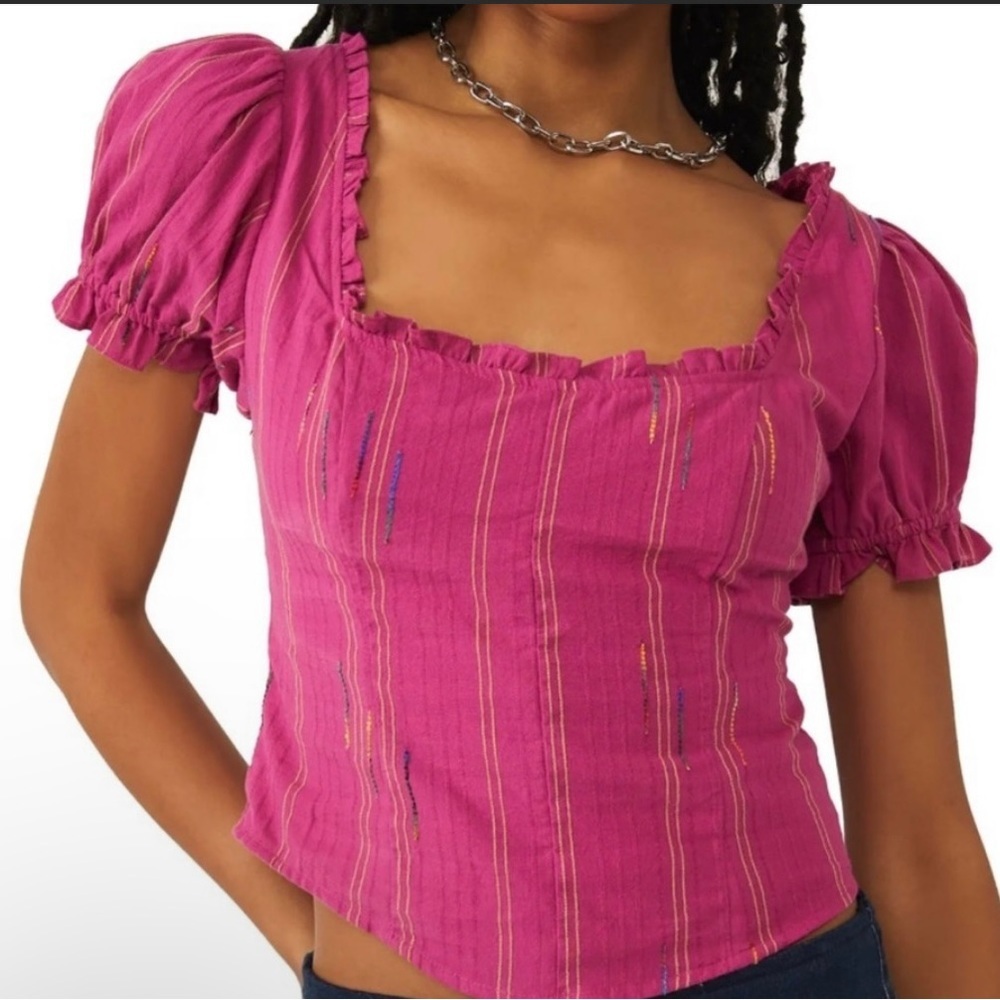 NWT Free People Pink Corset Top Size Small💕